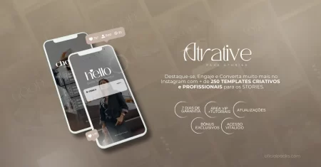 Pack para Stories +250 Templates Editáveis Atrative