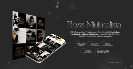 Pack Templates Boss Minimalista +700 Posts Editáveis